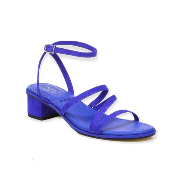 Franco Sarto “Amalfi” Strappy Blue Suede Sandals, Size 6 - Picture 2 of 4